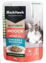 Black Hawk Indoor Wet Cat Food Chicken Whitefish In Gravy